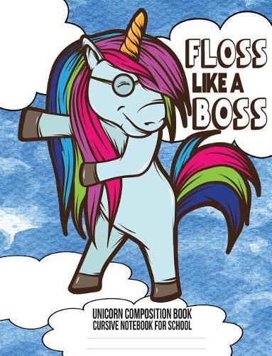 Unicorn Composition Book: Cursive Notebook for School