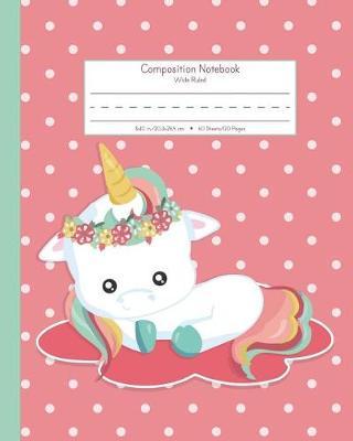 Composition Notebook Wide Ruled: Elementary School Exercise Book - 120 Lined Pages - Pink Cloud