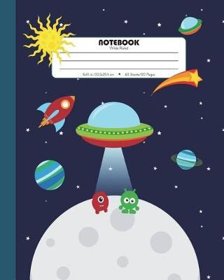 Notebook Wide Ruled: School Composition (Exercise) Book - 120 Lined Pages - Blue