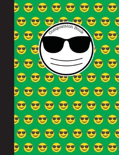 Composition Book: Cool Green Emoji Notebook with 150 Pages or 75 Sheets