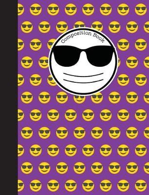 Composition Book: Cool Purple Emoji Notebook with 150 Pages or 75 Sheets