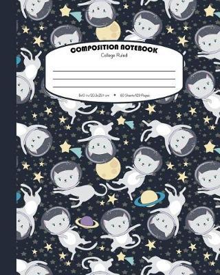 Composition Notebook College Ruled: School Exercise Book For Students - 120 Lined Pages - Starry Galaxy - Navy