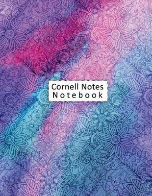 Cornell Notes Notebook: 8.5x11 Large Student Cornell Note Taking System Flowery Gradient Cover