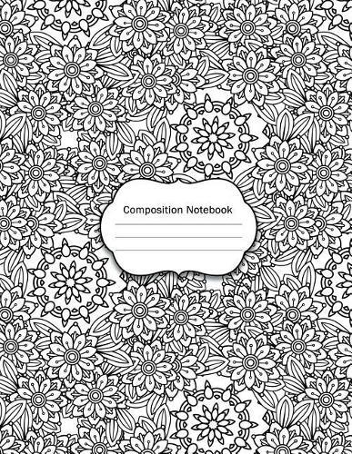 Composition Notebook: Wide Ruled Cute Notebook for Girls Color in Your Cover for Back to School Fun
