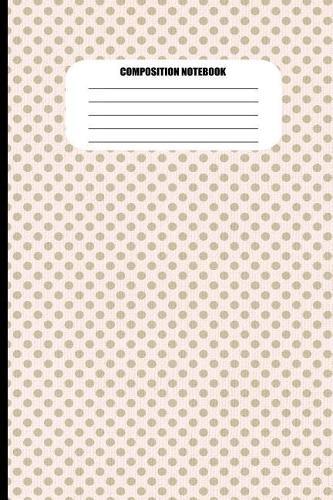 Composition Notebook: Brown Polka Dots on Peach Background with Textured Effect (100 Pages, College Ruled)