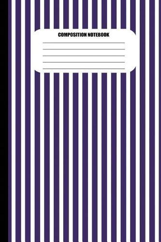 Composition Notebook: Blue and White Stripes (100 Pages, College Ruled)