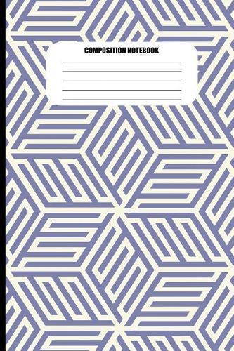 Composition Notebook: Abstract 3D Cube Pattern (100 Pages, College Ruled)