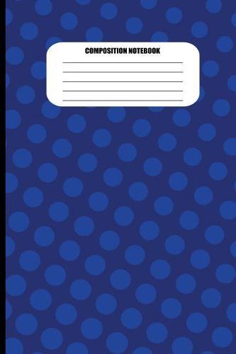 Composition Notebook: Blue Circles Pattern in Slanted Columns (100 Pages, College Ruled)