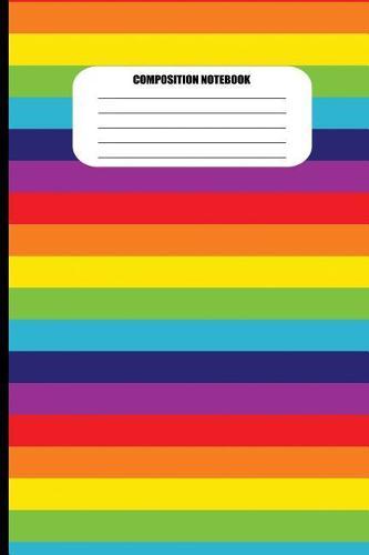 Composition Notebook: Bright Horizontal Stripes in Many Colors (100 Pages, College Ruled)