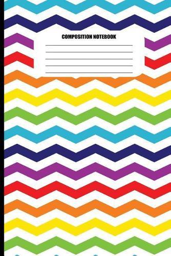 Composition Notebook: Rainbow Colors in Zig Zags on White (100 Pages, College Ruled)