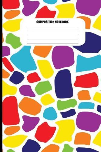 Composition Notebook: Abstract Rocky Shapes in Rainbow Colors (100 Pages, College Ruled)