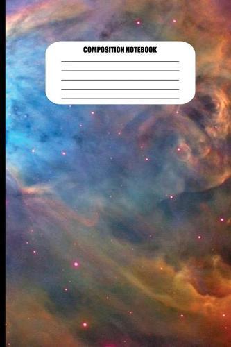 Composition Notebook: Brightly Colored Stars and Nebula (100 Pages, College Ruled)