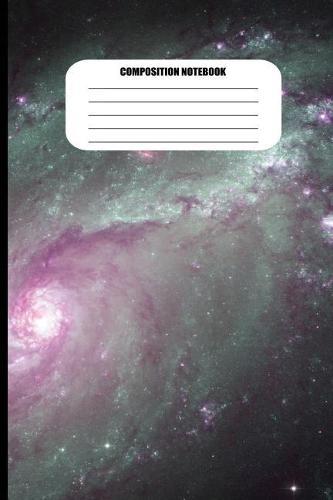 Composition Notebook: Purple Spiral Galaxy (100 Pages, College Ruled)