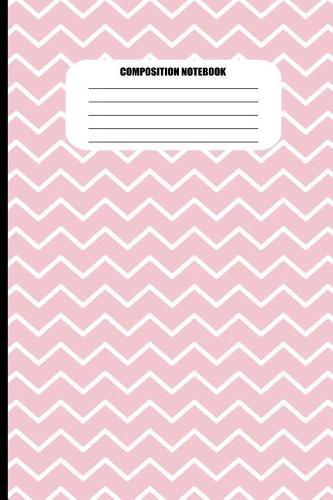 Composition Notebook: Light Pink with White Zig Zags (Horizontal) (100 Pages, College Ruled)