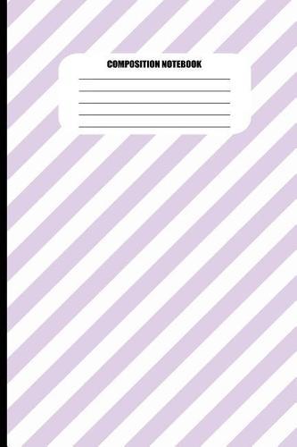 Composition Notebook: Candy Striped in Lavender and White (100 Pages, College Ruled)