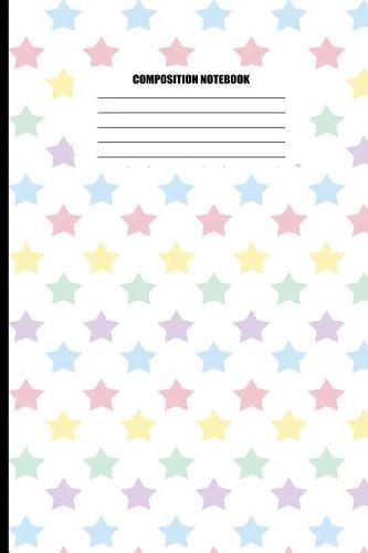 Composition Notebook: Stars in Pastel Colors Pattern (100 Pages, College Ruled)