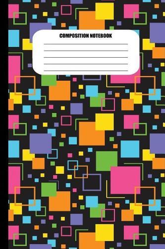 Composition Notebook: Abstract Colored Squares (100 Pages, College Ruled)