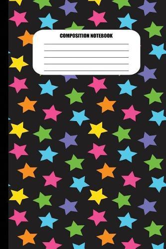 Composition Notebook: Bright Stars Pattern on Black (100 Pages, College Ruled)