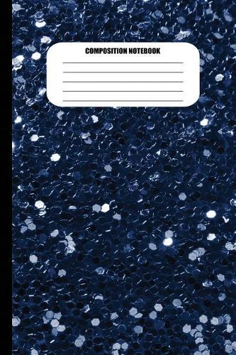 Composition Notebook: Blue Metallic Shiny Effect (100 Pages, College Ruled)