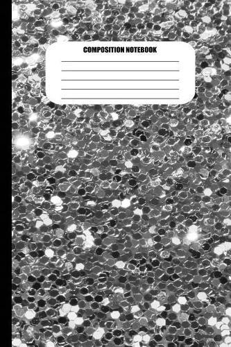 Composition Notebook: Monochrome Gray Metallic Shiny Effect (100 Pages, College Ruled)