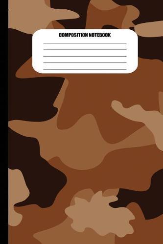 Composition Notebook: Camouflage (Brown and Orange) (100 Pages, College Ruled)