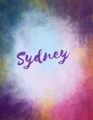 Sydney: Sydney Sketchbook Journal Blank Book. Large 8.5 X 11 Attractive Watercolor Texture Purple Pink Orange & Blue Tones. Arty Stylish Pretty Journal for Girls.