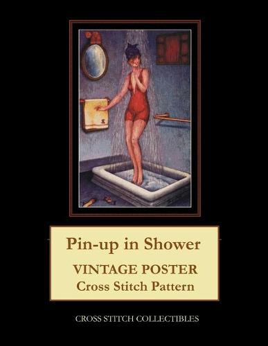 Pin-Up in Shower: Vintage Poster Cross Stitch Pattern