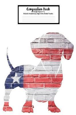 Composition Book 5 X 5 Graph Paper 6 X 9, Patriotic Dachshund for Office Home Student Teacher