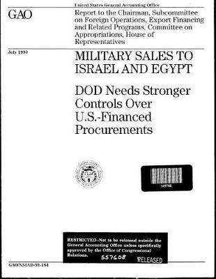 Military Sales to Israel and Egypt: Dod Needs Stronger Controls Over U.S.-Financed Procurements