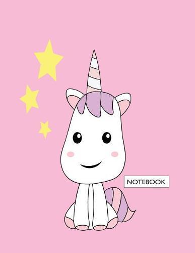 Notebook: Cute unicorn on pink cover and Dot Graph Line Sketch pages, Extra large (8.5 x 11) inches, 110 pages, White paper, Sketch, Draw and Paint