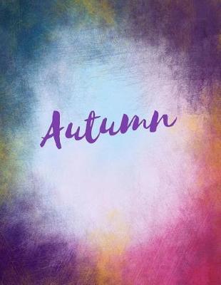 Autumn: Autumn Sketchbook Journal Blank Book. Large 8.5 X 11 Attractive Watercolor Texture Purple Pink Orange & Blue Tones. Arty Stylish Pretty Journal for Girls.
