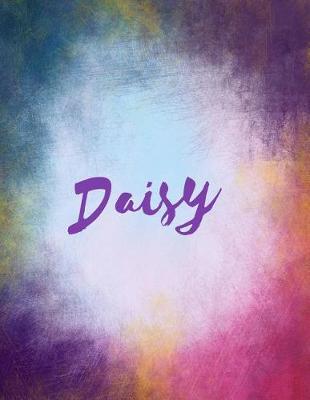 Daisy: Daisy journal blank book. Large 8.5 x 11 Attractive watercolor texture purple pink orange & blue tones. arty stylish pretty journal for girls.