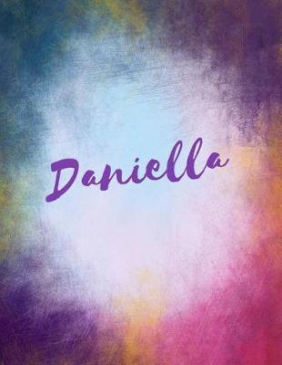 Daniella: Daniella Journal Blank Book. Large 8.5 X 11 Attractive Watercolor Texture Purple Pink Orange & Blue Tones. Arty Stylish Pretty Journal for Girls.