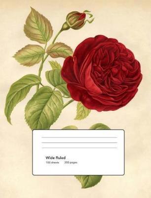 Red Rose Composition Book