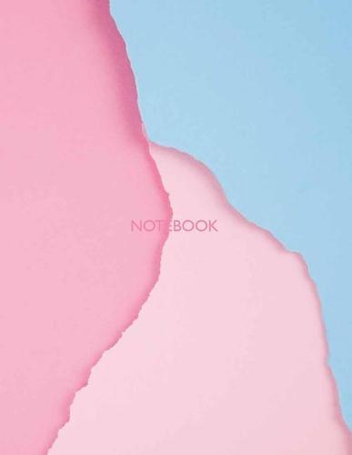 Notebook: Pink & blue cover and Dot Graph Line Sketch pages, Extra large (8.5 x 11) inches, 110 pages, White paper, Sketch, Draw and Paint
