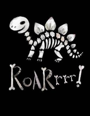 Dinosaur Bones Roar Notebook - 4x4 Quad Ruled: 8.5 x 11 - 200 Pages - Graph Paper - School Student Teacher Office