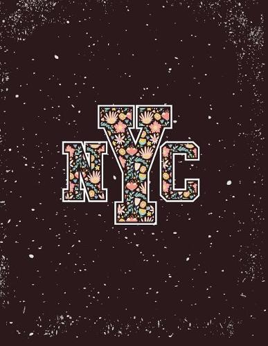 Nyc: NYC on brown cover and Dot Graph Line Sketch pages, Extra large (8.5 x 11) inches, 110 pages, White paper, Sketch, Draw and Paint