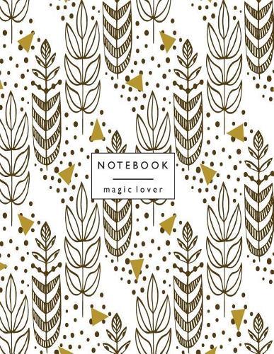 Notebook magic lover: Flower on white cover and Dot Graph Line Sketch pages, Extra large (8.5 x 11) inches, 110 pages, White paper, Sketch, Draw and Paint
