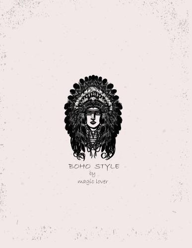 Boho style by magic lover: Indains on yellow cover and Dot Graph Line Sketch pages, Extra large (8.5 x 11) inches, 110 pages, White paper, Sketch, Draw and Paint