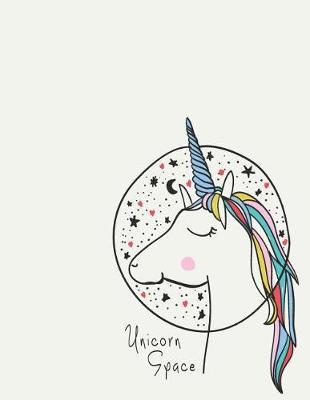 Unicorn space: Unicorn space on grey cover and Dot Graph Line Sketch pages, Extra large (8.5 x 11) inches, 110 pages, White paper, Sketch, Draw and Paint