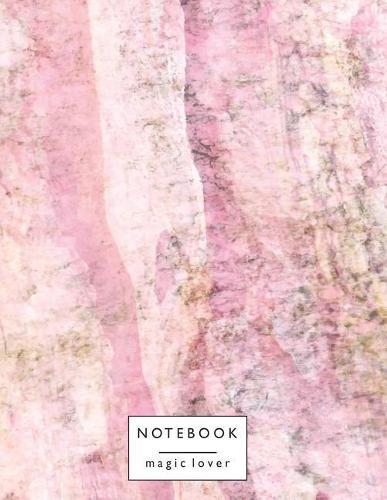 Notebook magic lover: Pink marble cover and Dot Graph Line Sketch pages, Extra large (8.5 x 11) inches, 110 pages, White paper, Sketch, Draw and Paint