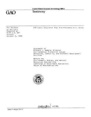 EPA Lacks Assurance That Disinfectants Kill Germs