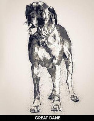 Great Dane: Notebook with Alternate Lined and Blank Pages for Writing & Drawing
