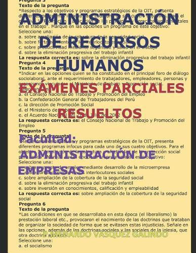 Administración de Recursos Humanos-Exámenes Parciales Resueltos: Facultad: Administración de Empresas