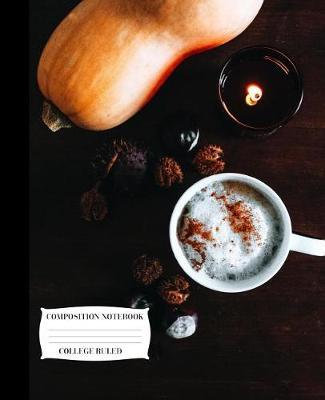 Composition Notebook: Pumpkin Spice Fall Design College Rule 7.5x9.25 100 Lined Pages Matte Soft Bound