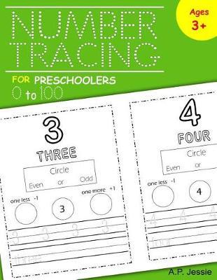 Number Tracing for Preschoolers 0 to 100: Handwriting Practice, Even vs. Odd, One More & One Less