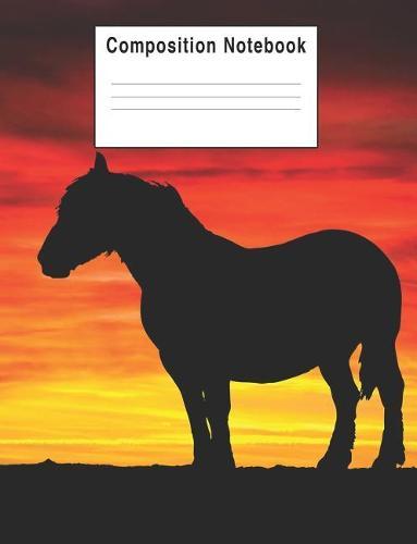 Composition Notebook: Horse Sunset