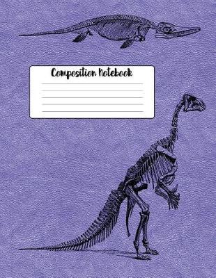 Composition Notebook: Dinosaur Skeletons 8.5 X 11 Dot Grid Paper Notebook, Appreciation Gift, Quote Journal or Diary Unique Inspirational Gift for Friend or Teacher, End of Year, Retirement or Gratitude Present - Leather Look Cover