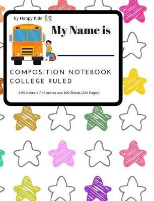 Composition Book College Ruled 100 Pages 9.69 x 7.44 size: Writing Notebook Lined Page Book Soft Cover Plain Journal