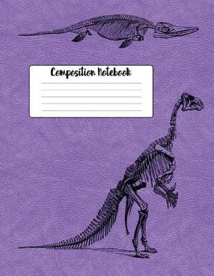 Composition Notebook: Dinosaur Skeletons 8.5 X 11 Dot Grid Paper Notebook, Appreciation Gift, Quote Journal or Diary Unique Inspirational Gift for Friend or Teacher, End of Year, Retirement or Gratitude Present - Leather Look Cover
